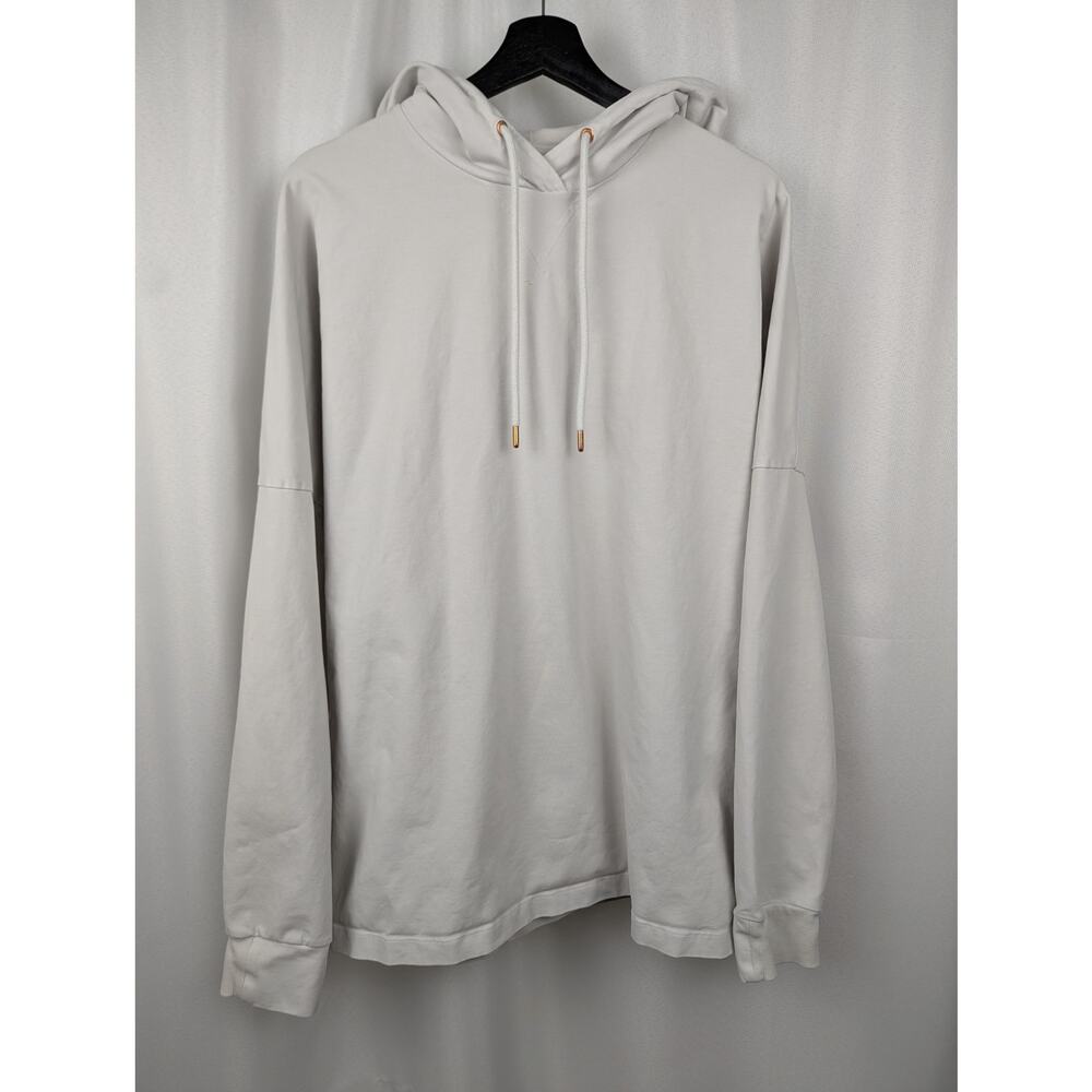 Good Man White Hoodie‎ Super Tight Weave Sleek Fabric Size Large